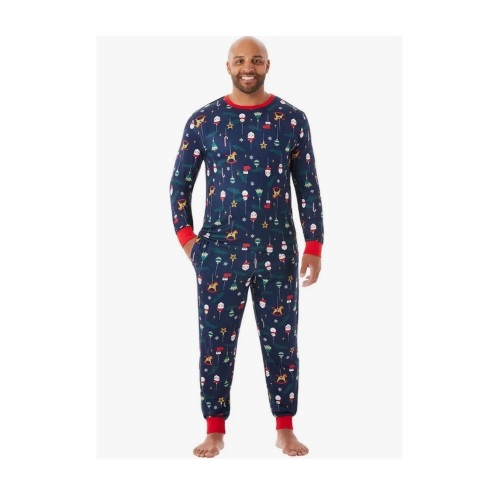 Men's Member's Mark Family Sleep 2-Piece Pajama Set  Blue Size L NWT